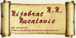 Mijobrat Mučalović vizit kartica